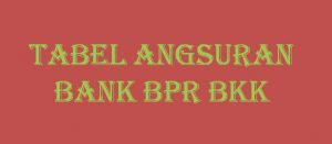 Tabel Angsuran Bank BKK