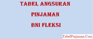 Tabel Angsuran Pinjaman BNI Fleksi