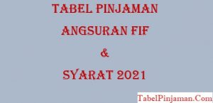 Tabel Angsuran FIF