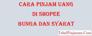 Cara Pinjam Uang di Shopee