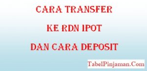 Cara Transfer ke RDN IPOT