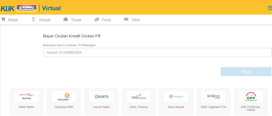 Cek Tagihan FIF Online