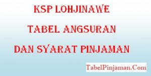 KSP Lohjinawe Syarat Pinjaman