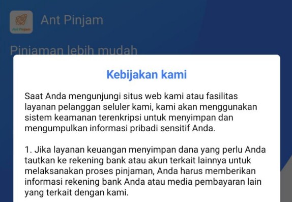 Ant Pinjam Kebijakan Privasi