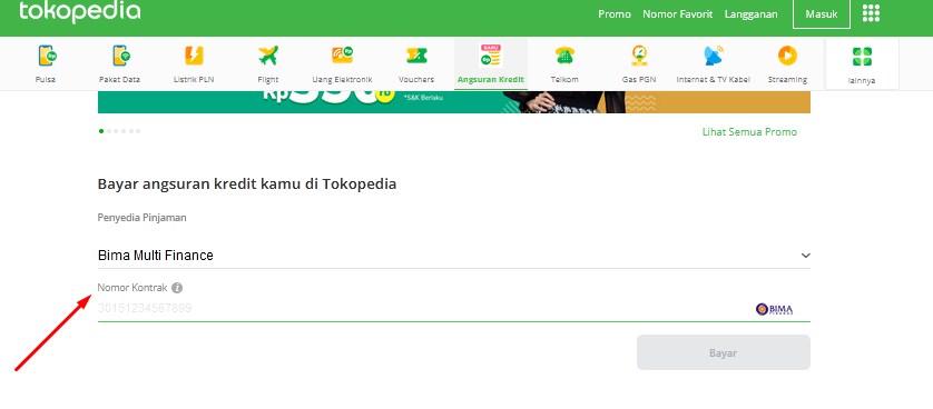 Cek Angsuran Bima Finance