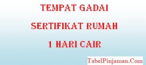 Gadai Sertifikat Rumah 1 Hari Cair
