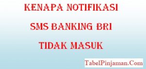 Kenapa Notifikasi SMS Banking BRI Tidak Masuk