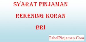 Pinjaman Rekening Koran BRI