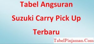 DP dan Tabel Angsuran Carry Pick Up