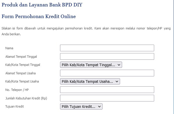 Pengajuan BPD DIY Online