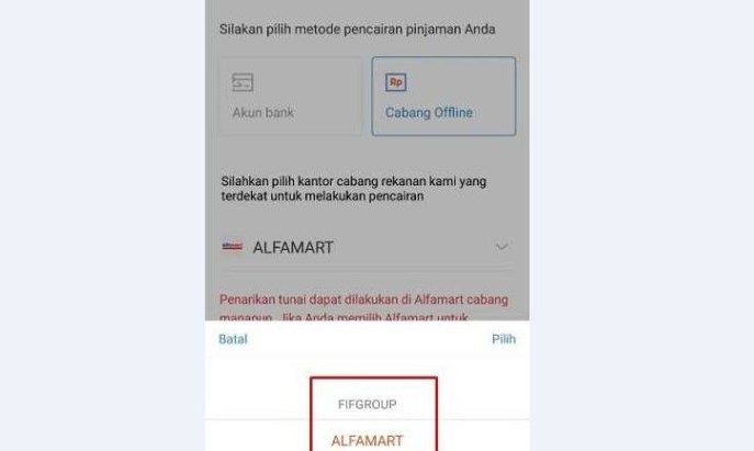 Pinjaman Online Lewat Alfamart