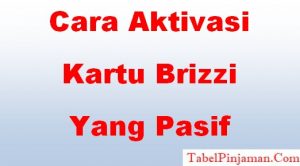 Cara Mengaktifkan Kartu Brizzi Yang Pasif