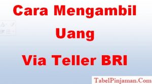 Mengambil Uang Dengan Buku Tabungan BRI