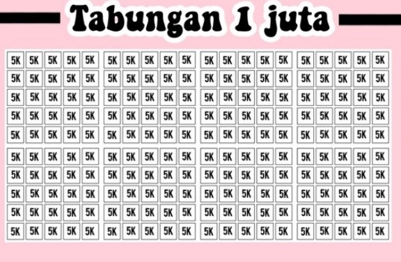 Tabel Menabung Harian