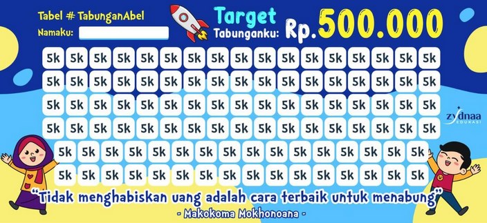 Tabel Tabungan Harian 2